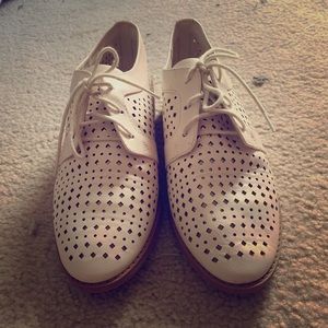 White Oxfords with Cutout Detail